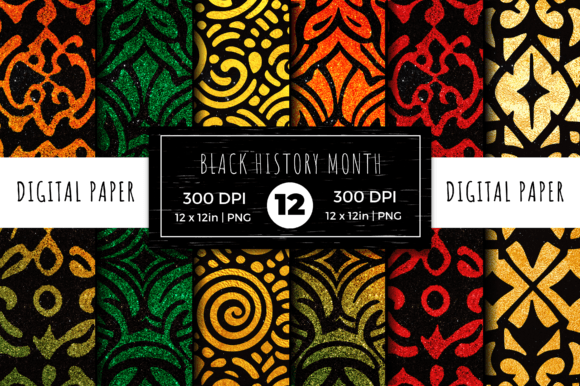 Download Black History Month Digital Paper Bundle - Black history month Collection