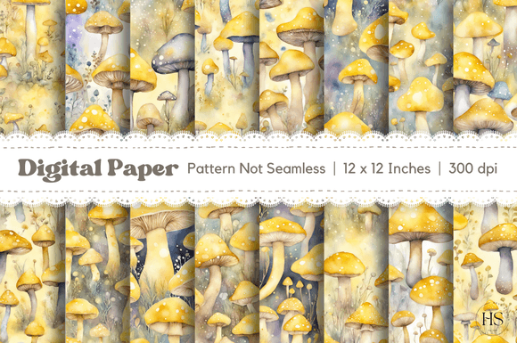 Download 16 Yellow Fantasy Mushroom Background - Premium Resources
