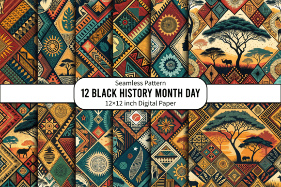 Download Black History Month Seamless Patterns - Black history month Collection