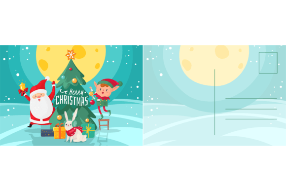 Download Merry Christmas Card. New Year Postcard - Merry christmas Collection