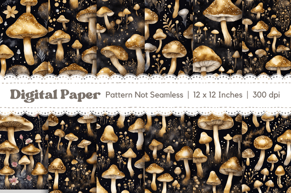 Download 12 Black Fantasy Mushroom Background - Premium Resources