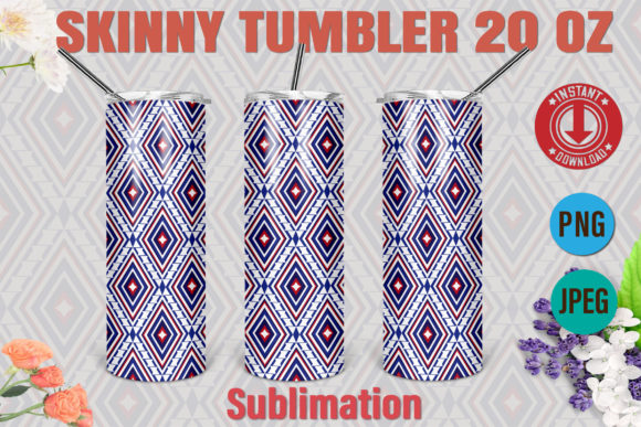 Download 20oz Skinny Tumbler Pattern Ethnic - Premium Resources