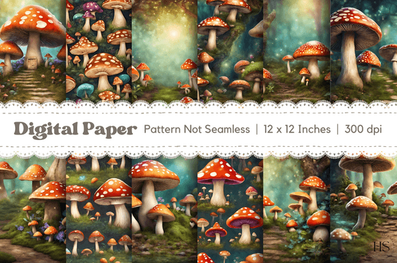 Download 12 Magical Fantasy Mushroom Background - Fantasy mushroom Collection