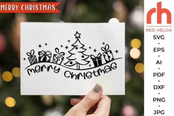 Download Merry Christmas SVG, Xmas Card Design - Merry christmas Collection