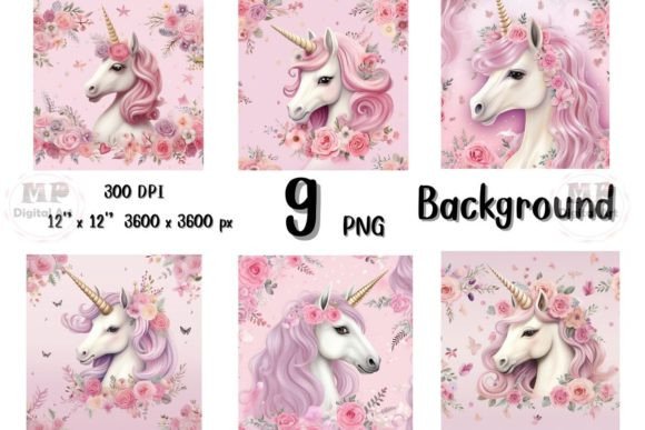 Download Unicorn Background Unicorn Digital Paper - Unicorn digital paper Collection
