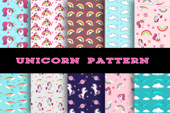 Download Unicorn Digital Paper Patterns - Unicorn digital paper Collection