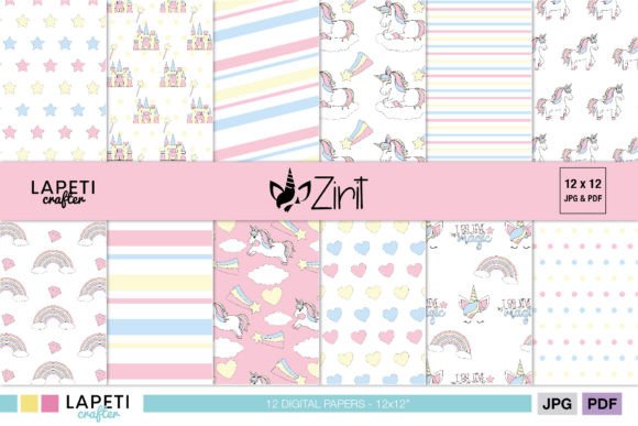 Download Unicorn Digital Paper Pack - Unicorn digital paper Collection
