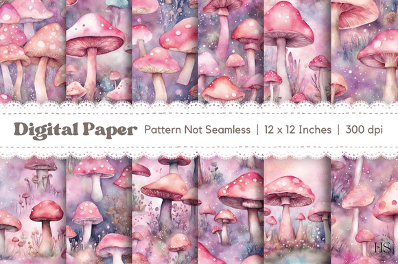 Download 13 Pink Fantasy Mushroom Background - Premium Resources