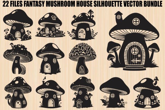 Download Fantasy Mushroom House SVG Bundle - Fantasy mushroom Collection