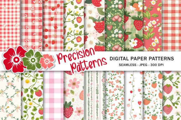 Download Strawberry Cottage Digital Paper - Cottage digital paper Collection