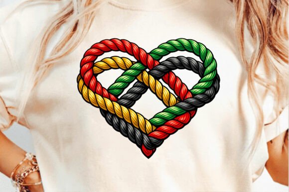 Download Love Heart Yarn Black History Month Png - Black history month Collection