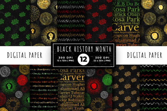 Download Black History Month Digital Papers - Black history month Collection