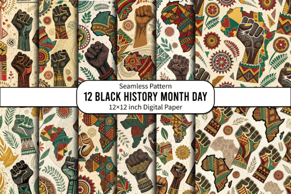 Download Black History Month Seamless Patterns - Black history month Collection