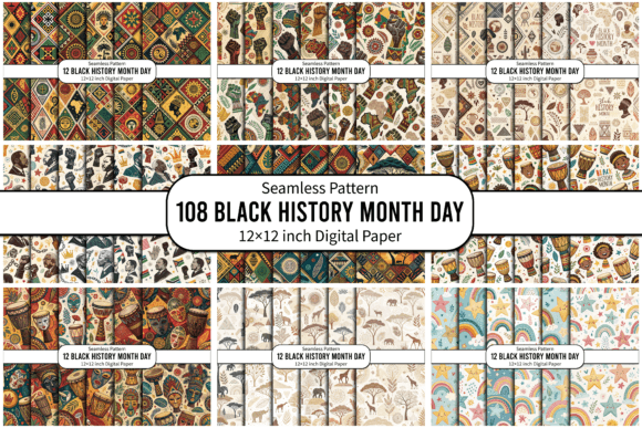 Download Black History Month Day Seamless Pattern - Black history month Collection