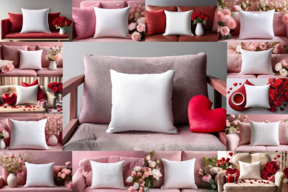 Download Valentine's Day Mockup Pillow Bundle - Pillow Collection