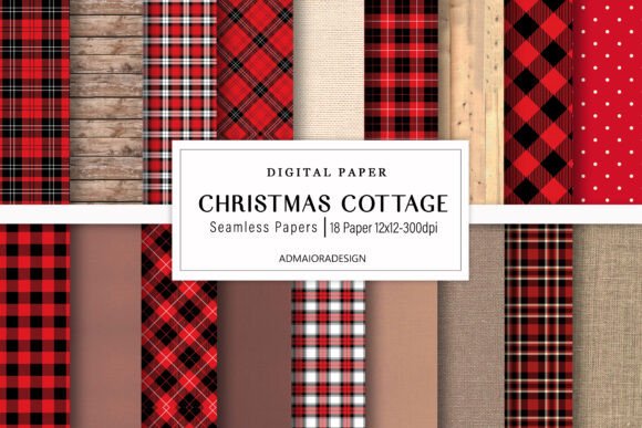Download Christmas Cottage Digital Paper - Cottage digital paper Collection